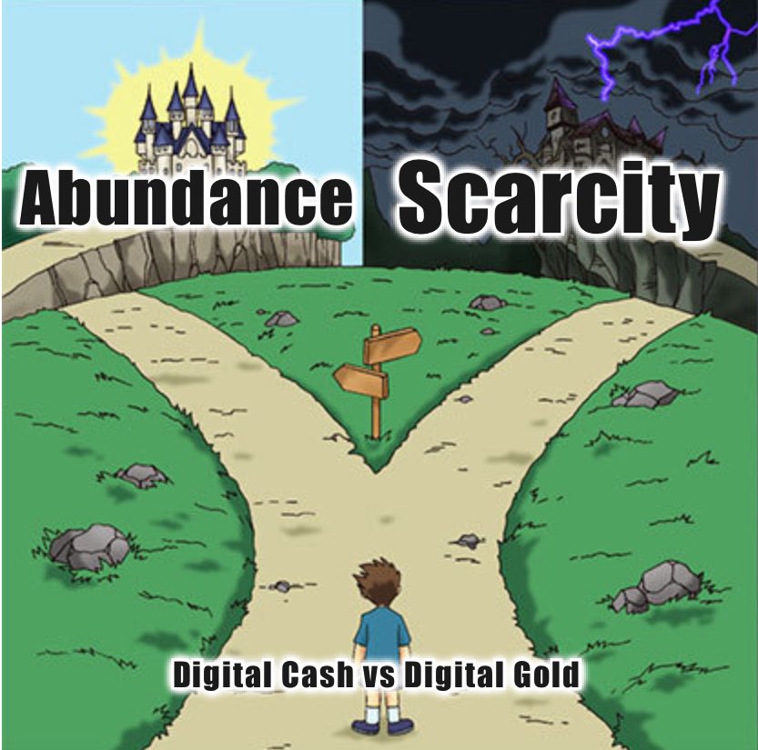 BTC vs BSV is the scarcity versus abundance mindset made real. Which feels better? Which world do you wish to inhabit?
