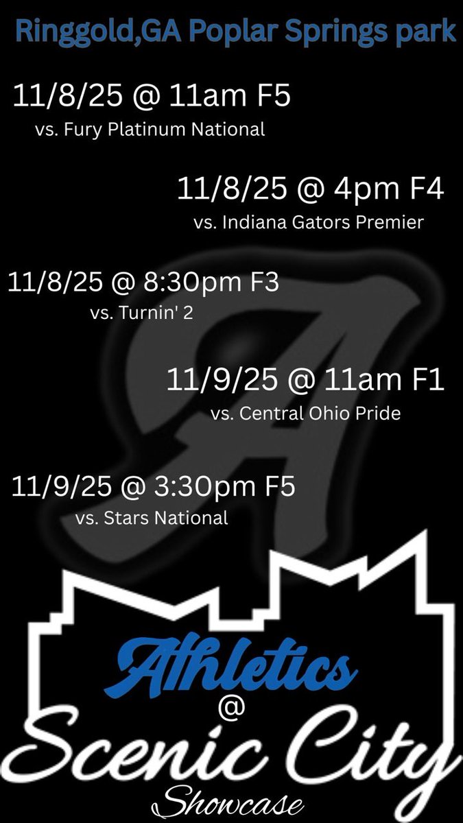 Scenic city showcase schedule!! Can’t wait to get after it with my girls! <a href="/MCScotsSB/">Maryville College Softball</a> <a href="/HCHawksSoftball/">Huntingdon College Softball</a> <a href="/FaulknerSFBL/">Faulkner Softball</a> <a href="/PfeifferSball/">PFEIFFER SOFTBALL</a> <a href="/AUMWarhawksSB/">🥎AUM Softball</a> <a href="/cnsball/">Carson-Newman Softball</a> <a href="/MilliganBuffsSB/">Milligan University Softball</a> <a href="/BerrySoftball/">Berry Softball</a> <a href="/Premfauleyscott/">Athletics Fauley/Scott Premier</a>