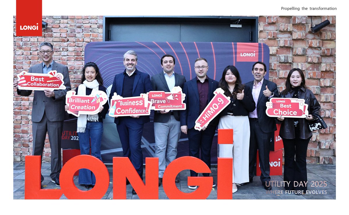 LONGiEurope's tweet image. What a remarkable evening in Warsaw! 🇵🇱✨

LONGi Utility Day 2025 united solar experts across Europe to share innovation, insights &amp;amp; collaboration — from BC tech outperforming TOPCon to bold ideas for a sustainable energy future. 🌍

#LONGi #UtilityDay2025 #BCtechnology