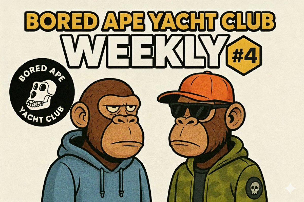 baycTurkey's tweet photo. Bored Ape Yacht Club Weekly #4 yayınlandı! 🦍

Haftalık ve Türkçe olarak yayınladığımız @BoredApeYC ekosisteminde yaşanan tüm gelişmeleri kaçırmamak için bizi takip etmeyi unutmayın.

🔗: https://t.co/jA6A3vmVh9 https://t.co/YIkHhav5z1
