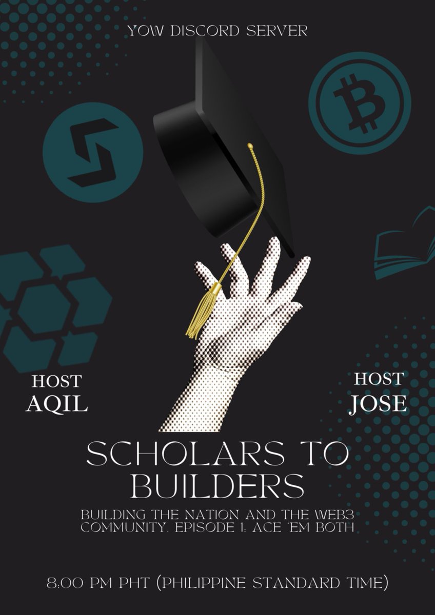 Happening Rightnow on Yow Discord Channnel! (discord.gg/Dx5Xqm34) Episode 1 of Scholars to Builders: Building the Nation and the Web3 Community  ACE ‘EM BOTH is happening right now! Don’t miss it!