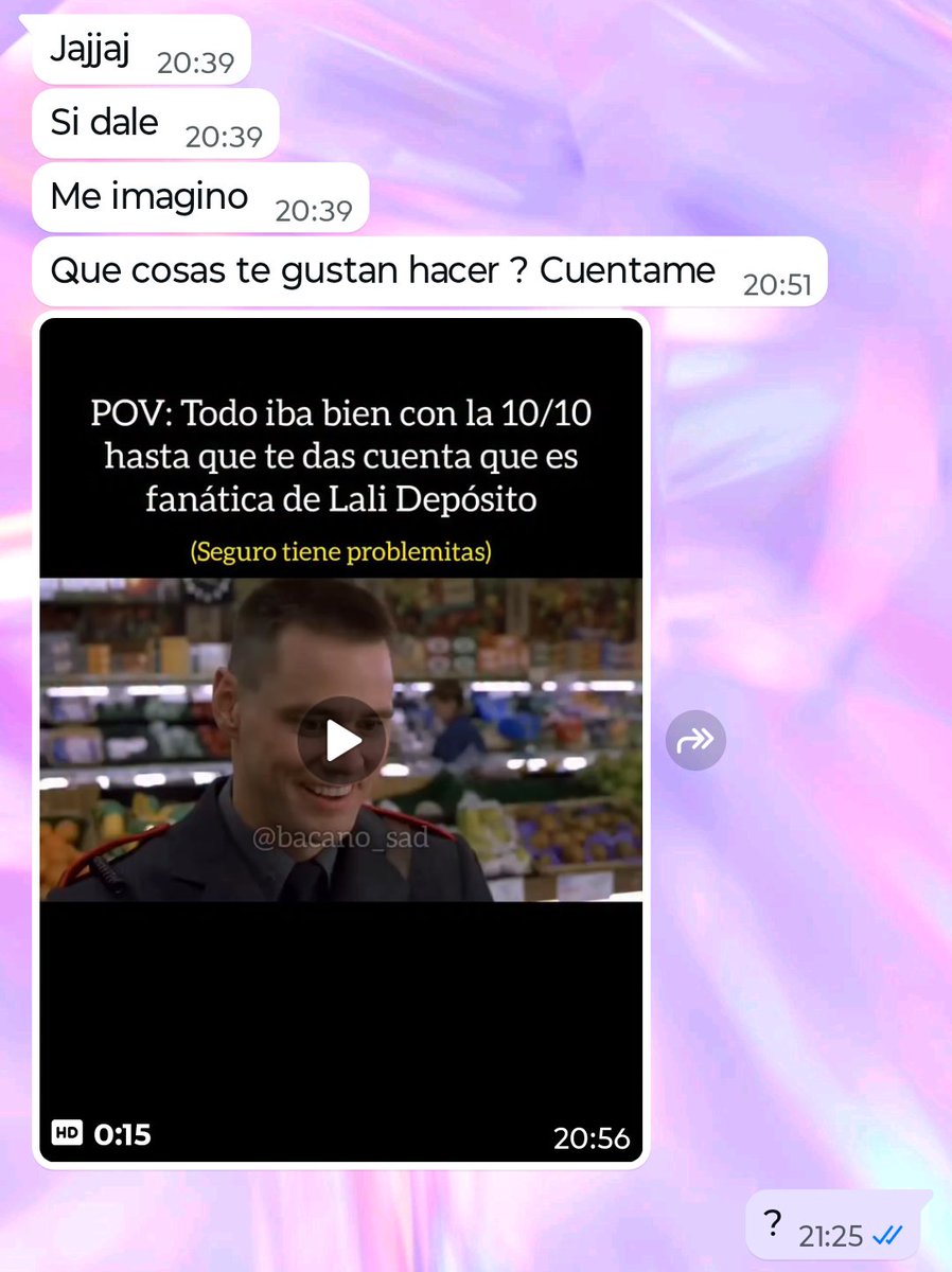 Cuando me pregunto si soy yo el problema y terminan siendo estos los que me hablan.
31 años el amigo