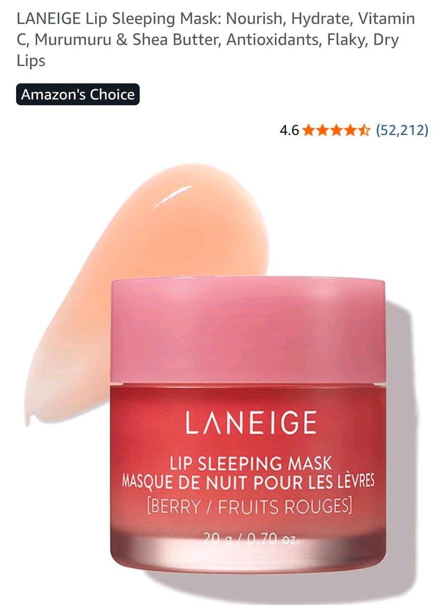 jordan_mais's tweet image. Say hello to hydrated, nourished lips even while you sleep! 🌙💋 Check out the Laneige Lip Sleeping Mask now: amzn.to/3L1pKwj - Your lips will thank you! 💕 #SkincareMustHave #LipCare #NightTimeRoutine
What's your go-to lip care product?