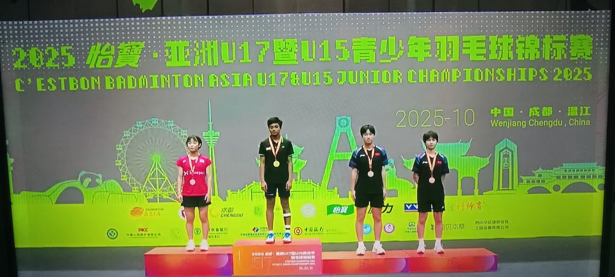 Def_PRO_Chennai's tweet image. APS PRTC, Bangalore student Shaina Manimuthu’s gold medal at U-15 Asian Badminton Championship reflects the spirit of excellence nurtured under #AWES framework and commitment of #DakshinBharatArea towards holistic student development👏🇮🇳

#IndianArmy #SouthernCommand #APSPRTC
2/2
