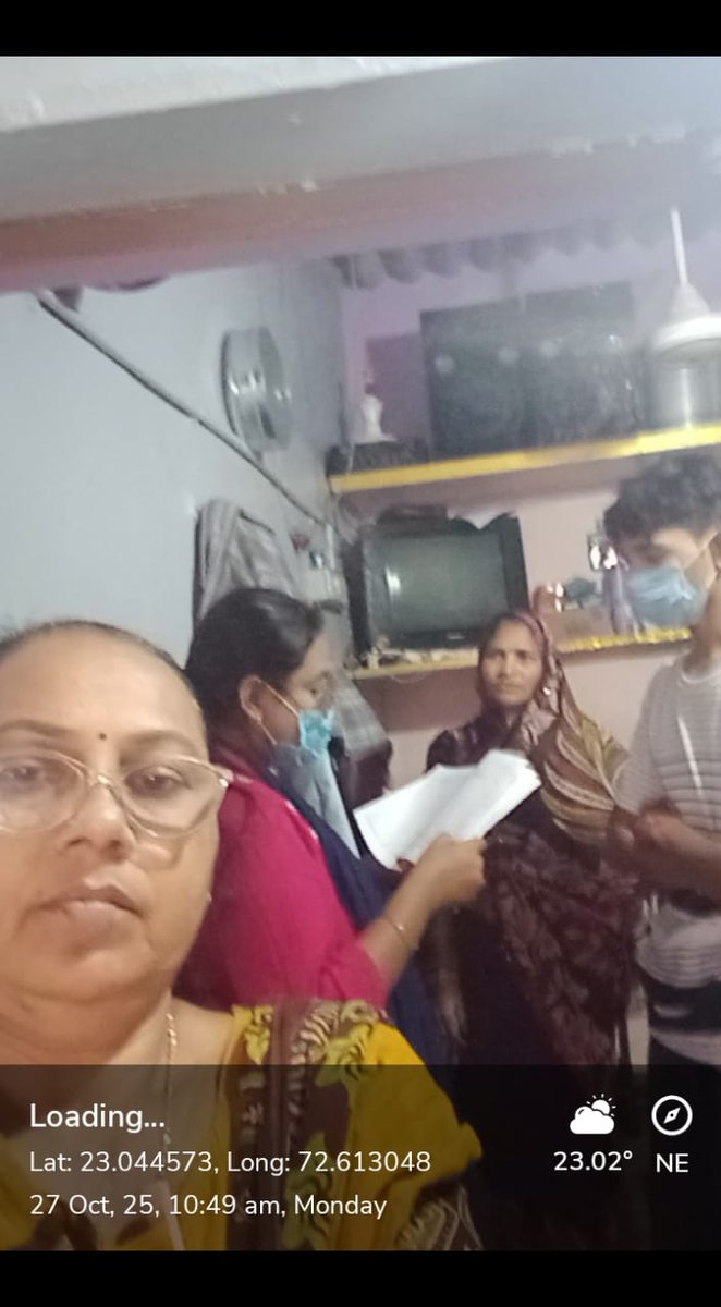 dsbccAmc's tweet image. AMC આરોગ્ય વિભાગ
Naroda Rd, New Ambawadi અને Rakhiyal UHC દ્વારા TB નિયંત્રણ હેઠળ  ઘર મુલાકાત, અનિયમિત દર્દીઓની રિટ્રીવલ તથા અનુસરણ કામગીરી.
ક્ષયમુક્ત અમદાવાદ તરફ સતત પ્રયાસ.
#EndTB #TBMuktBharat #AMCHealth #PublicHealth #TBFreeAhmedabad