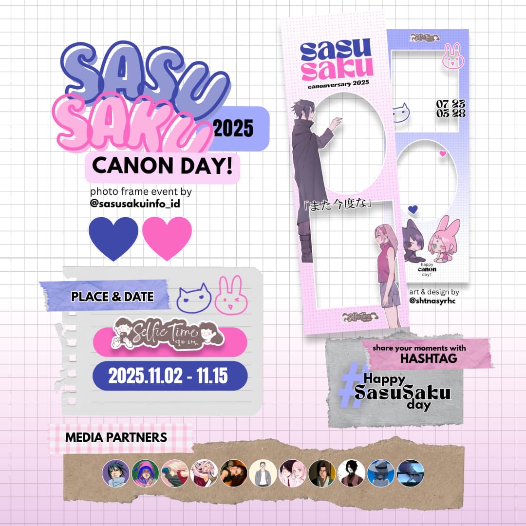 inknigella's tweet photo. So excited to be a media partner for the SasuSaku Photo-frame Event! 🍅🌸

Let’s celebrate SS Canon Day together with the special frame by @sasusakuinfo_id

🗓 Photoframe by: @selfietimeid
📍2–15 Nov 25

Don’t forget to tag @sasusakuinfo_id and use #HappySasuSakuDay when post! 💞 https://t.co/9bi12GquQu