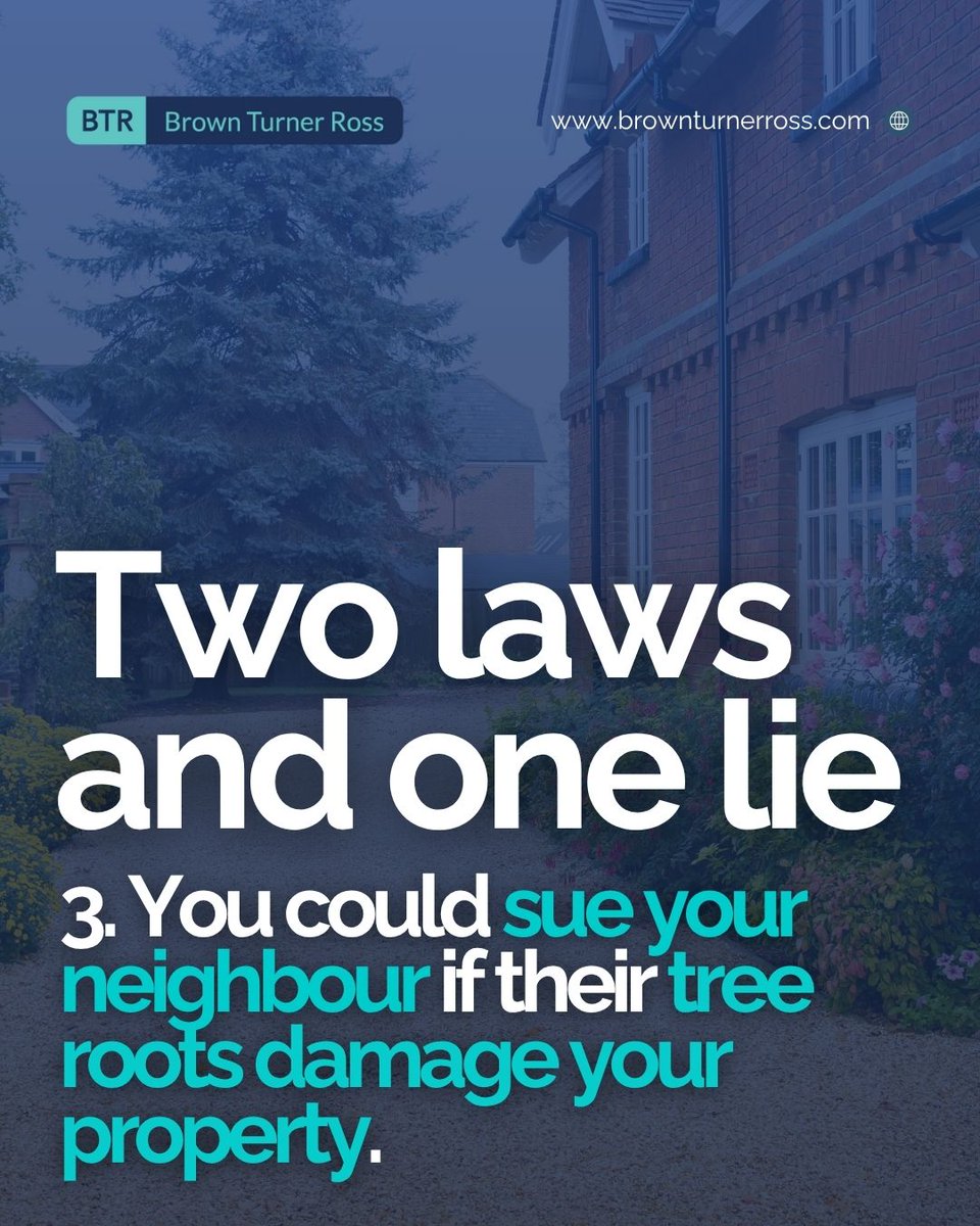 ⚖️ Two Laws, One Lie!

1️⃣ Employees are entitled to 5.6 weeks’ paid annual leave. ✅
2️⃣ Tenants have an automatic right to keep pets. ❌
3️⃣ You can sue your neighbour if their tree roots damage your property. ✅

#BrownTurnerRoss #UKLaw #LegalMyths