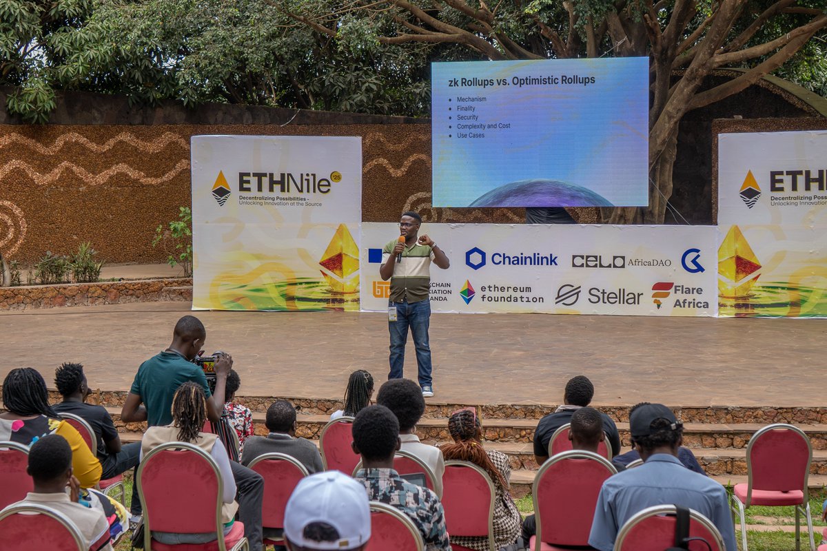nasasira_daniel's tweet photo. Delivered a session on Layer 2 Scaling at @ETHNile_ over the weekend, exploring how rollups are enabling scalability across the Ethereum ecosystem

I also joined a Stablecoin panel discussion alongside @saint_brisa @0xeliashezron on the future of cross-border payments in Africa https://t.co/qt7lYoaOqz