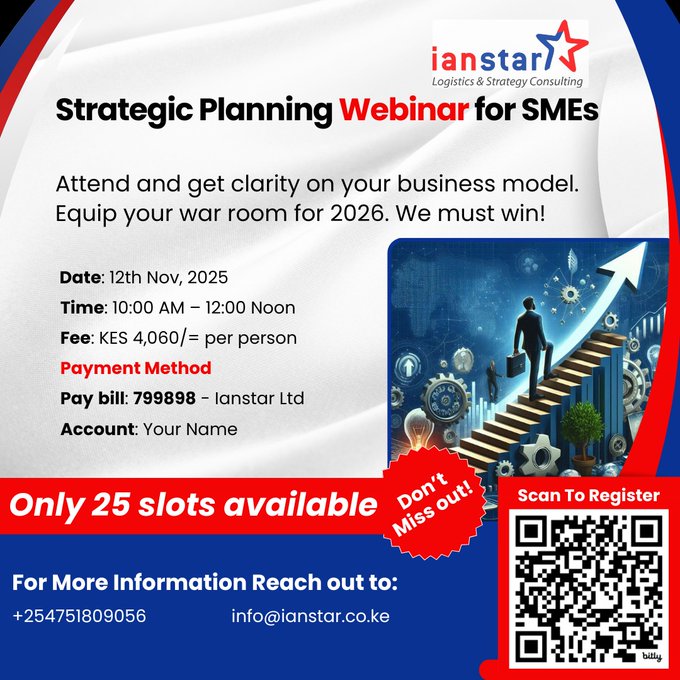 Hey good people. Due to public demand, we are back with a Webinar that helps you prepare for 2026 like a pro.  
Scan the QR code to register. 
See you on 12th!
#MondayMotivation Chungwa House Babu Owino 
Wahi 1Million #TXTinSG #SHABenefitsPackage