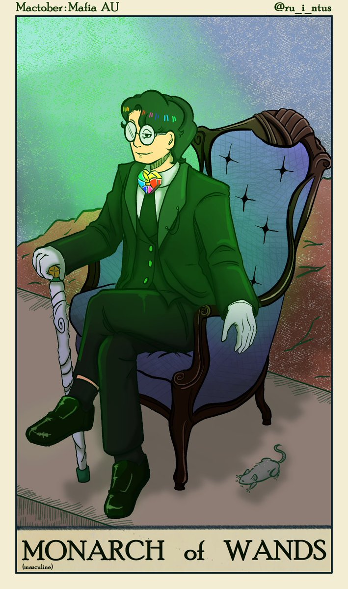 ru_i_ntus's tweet image. #mactober 
mafia au 💎 by: @Huny0te0 / @Javadoodle404

With a fiery disposition, the King of Wands represents control and leadership though they can be temperamental at times. This may be a sign that you&apos;re taking back control in your life!

 #dateeverythingmac #macdateeverything