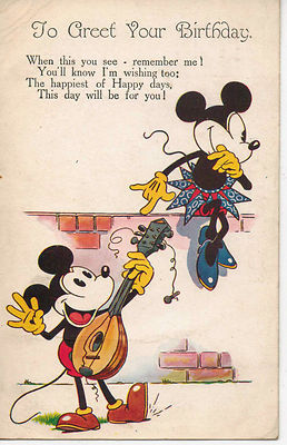 BlinkyEnjoyer's tweet image. i really like these british mickey postcards