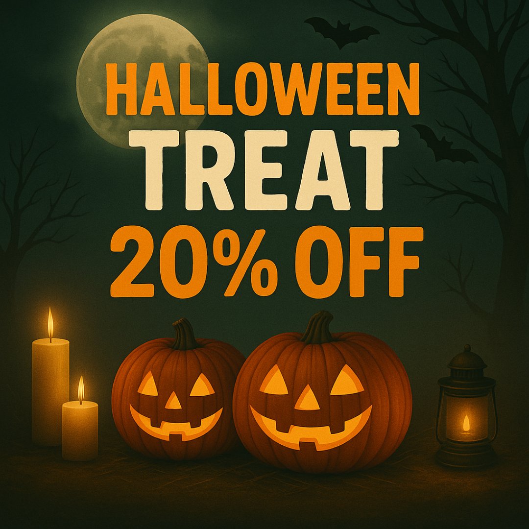 CalendarsUK's tweet image. No tricks, just treats! 📷
📷 20% OFF everything from Mon 27th October – Sun
2nd November
Shop now at danilo.com— no code needed! 📷
#HalloweenSale #SpookySavings #HalloweenTreat #NoTricksJustTreats #discount #voucher #offer