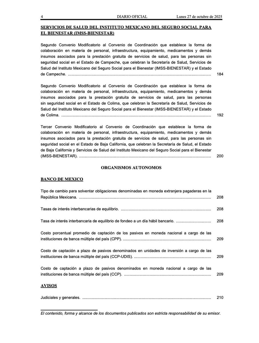 OJN_SEGOB's tweet photo. 📜 Diario Oficial de la Federación @DOF_SEGOB
27-10-2025 Edición Matutina
👉 https://t.co/kUqYvzVo4w
@SEGOB_mx 
.
.
. 
#DOF #México
#27DeOctubreDe2025   
#OrdenJurídicoNacional
#OJN https://t.co/J0VuJScQce