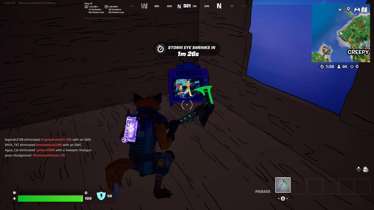 With C6S4 nearing its end and with the live event soon, this just popped up in the northern part of the map(Bart's treehouse) teasing into the upcoming Simpsons season and a possible look at the reveal of the Dark Presence during the event. Hope we get an announcement soon.