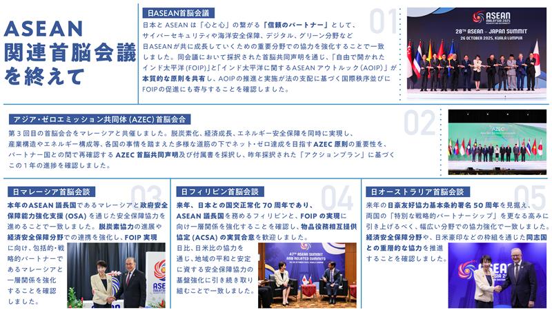 kantei's tweet photo. 高市総理によるASEAN関連首脳会議出席の概要です。 https://t.co/1ZEY0jrNAt