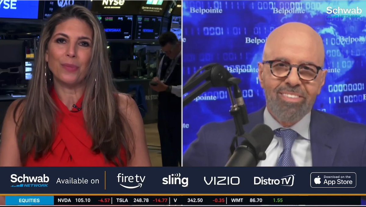 davidnelsoncfa's tweet image. Joining @NPetallides @SchwabNetwork in 5. 1/2 the market cap of $SPY reports this week. Headlines, stocks and #AI not necessarily in that order :) Hope u can join us.