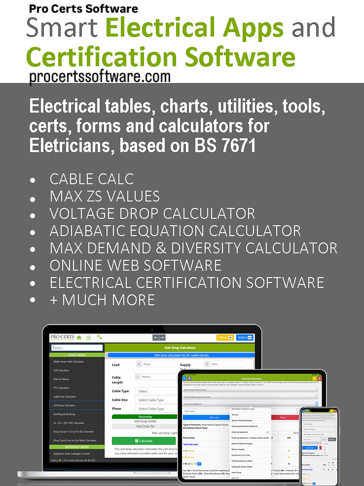 ProCerts's tweet image. Are you an Electrician? If so, then these apps for specifically for you.  procertssoftware.com #electricalapps #electrician #eicr  #sparky #bs7671