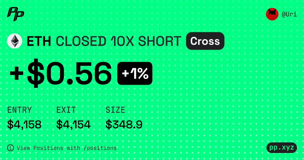 IronMade_PRMR's tweet image. Here’s my latest PnL card for #dYdXPocketProBot 📊💥 
@dYdX and @pp_trading continue to drive the trend!
