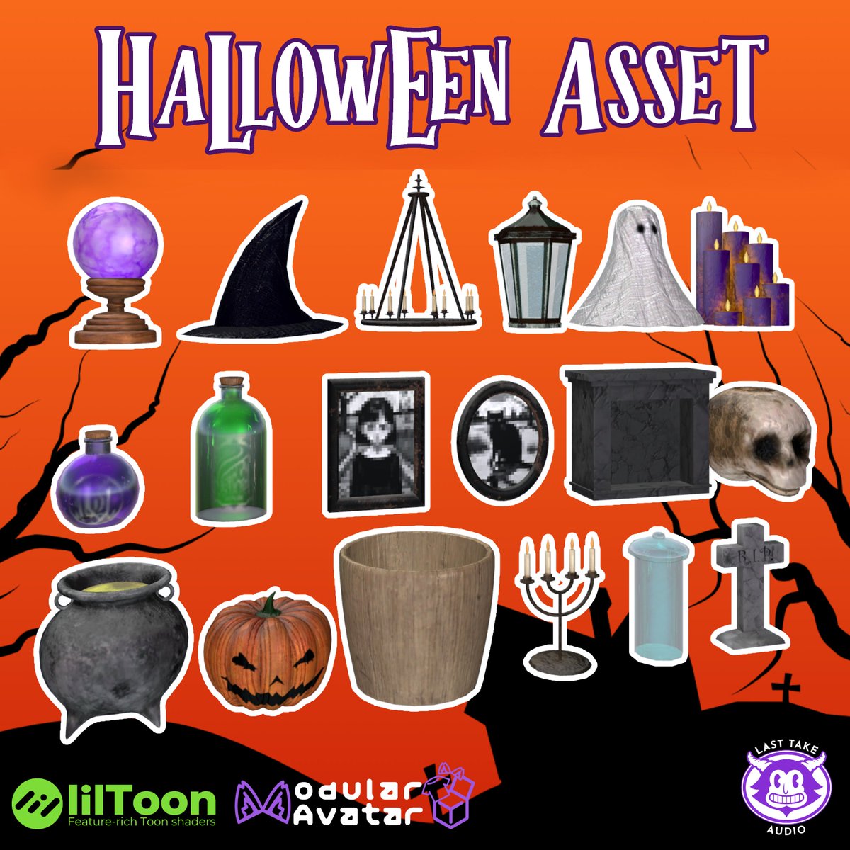 Julyan_LTA's tweet photo. オリジナルSE付ハロウィンアセット
販売開始しました！🎃

🎁販売を記念して抽選で3名様にプレゼント🎁

①応募：当ポストRP+フォロー
②締切：10/29 20:00

BOOTHスキ30ごとに当選枠1追加します。
商品URLはツリーにあります。

#JulyanRay #VRChat #booth_pm #BOOTH https://t.co/WVgGHsIbyk
