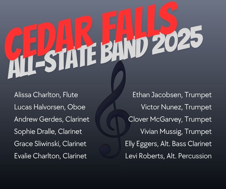CFHSBand's tweet image. All-State Band, Choir, and Orchestra 2025. Congrats to all!