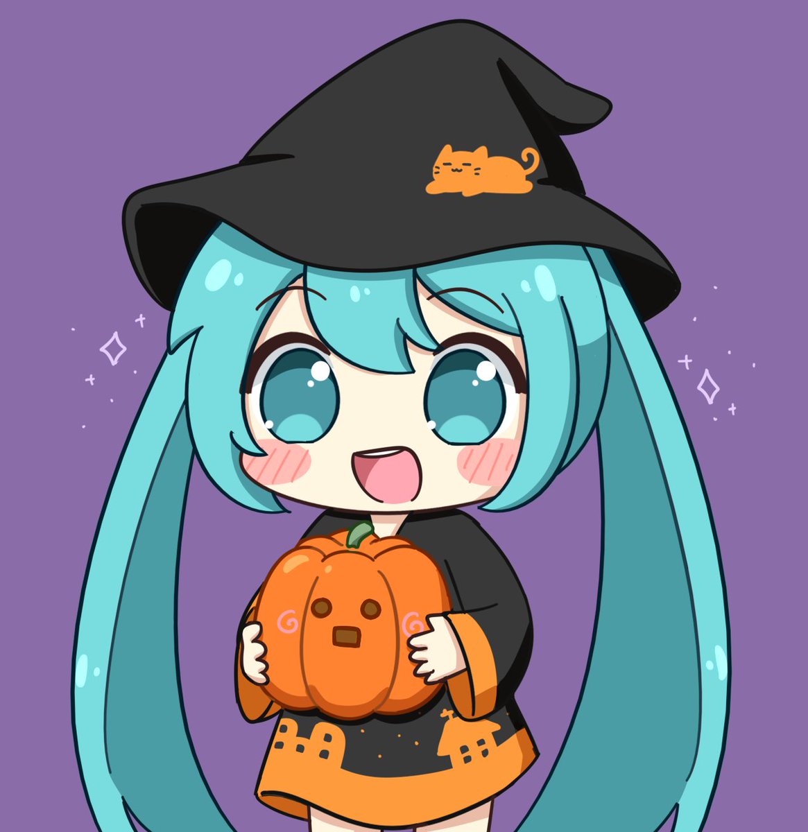 初音ミク 「ハロウィンミクさん」|ねこみんのイラスト