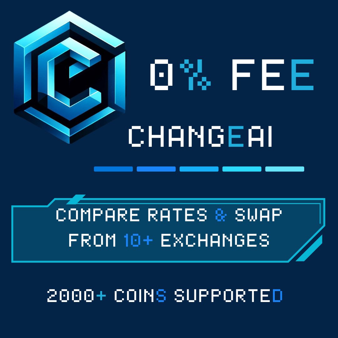 ChangeAiEX's tweet photo. Gm #CryptoCommunity  

Compare rates and swap from 10+ exchanges with 2000+ coins Supported including  $Btc  $eth and even your favorite #memes such as $pepe $doge $shib

🌐 https://t.co/8JEqebCUqI

Our fee ? 0% 😎 

#CryptoMarket #btc #eth #CryptoTrading #bnb  #xrp https://t.co/Qbq6XlTxZr