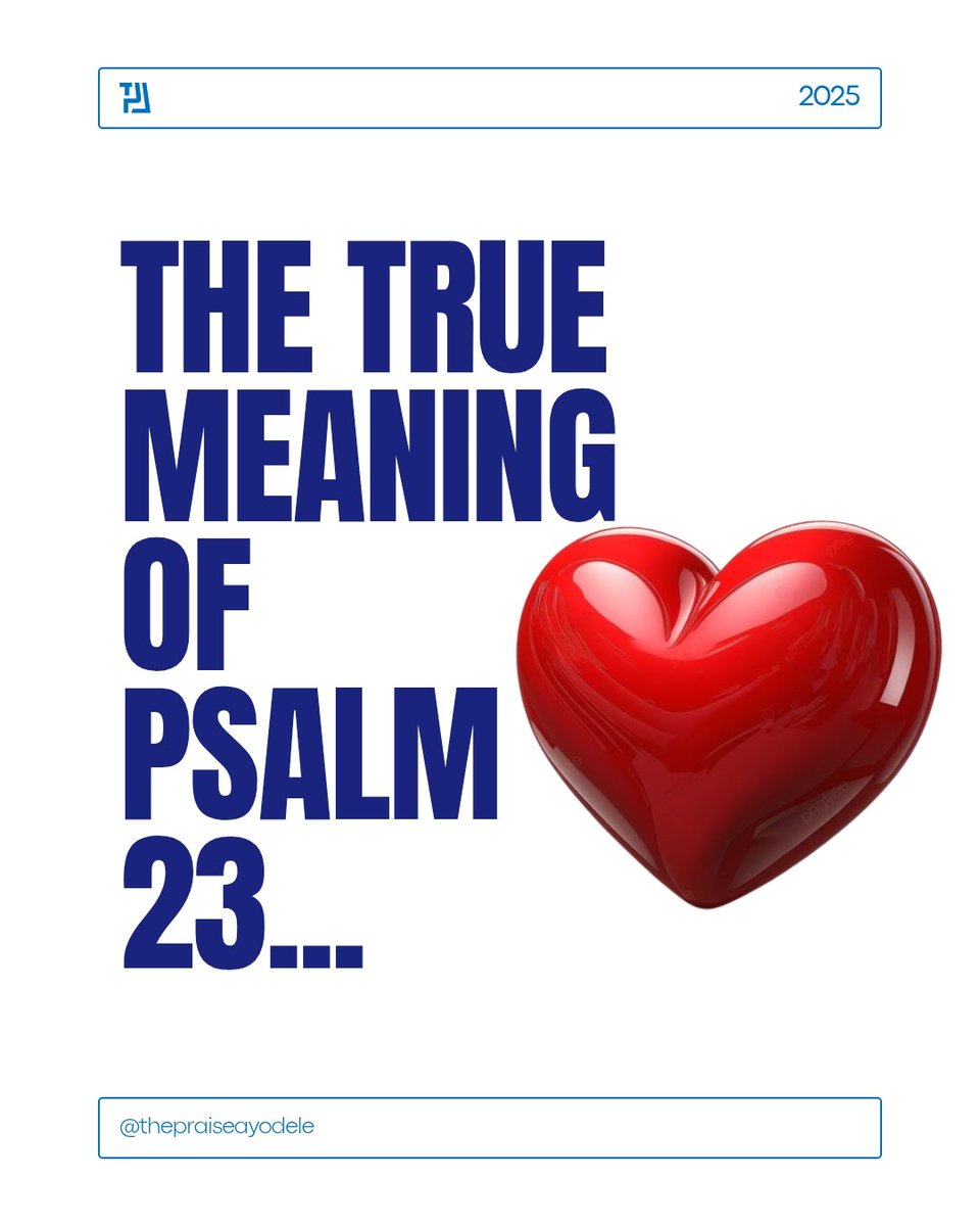 MrPraiseAyodele's tweet image. I am 26 Years Old. But It Took Me More than 20 Years To Finally Understand This…

Every single verse in Psalm 23 is not just scripture.
It’s a Promise.❤️

- A Vow.
- A Covenant from Heaven……to You. 🌹

#SmallChops #WetLetters #Faith #FaithOverFear #Psalm23