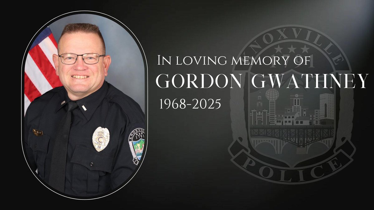 We join with our brothers and sisters in the Knoxville Police Department in mourning the death of Lt. Gordon Gwathney.
Rest In Peace Brother.