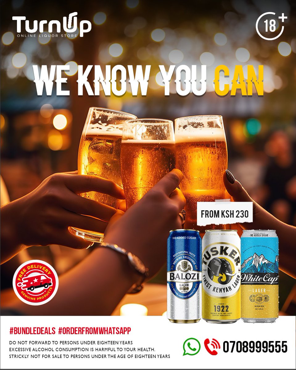 yum_turnup's tweet photo. You don’t need an excuse. You just need your Tusker, Balozi, or White Cap.
📲 Order your can on WhatsApp, link in bio.
Not for sale to persons under the age of 18 years.

TurnUp 
Beer 
DrinkResponsibly 
Drinks https://t.co/l7HTKaU9zK