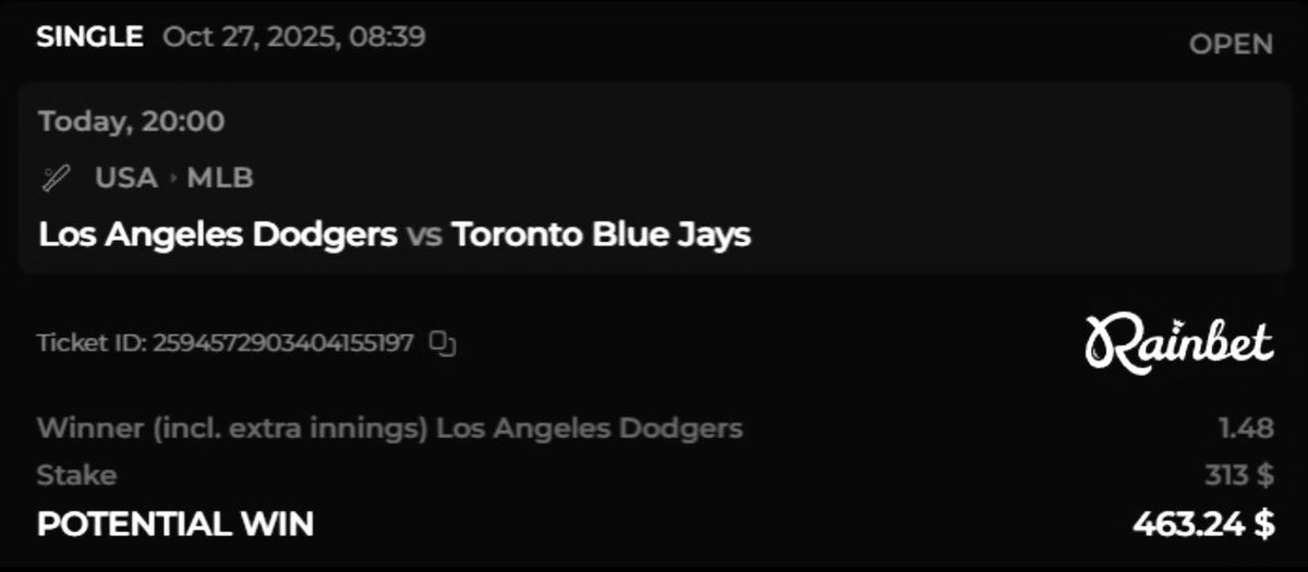 going with the La Dodgers again ❤️‍🩹