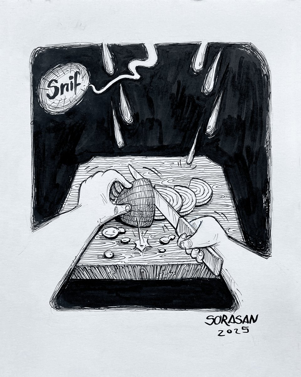 #Inktober2025 
Day 27, Onion
#Inktober