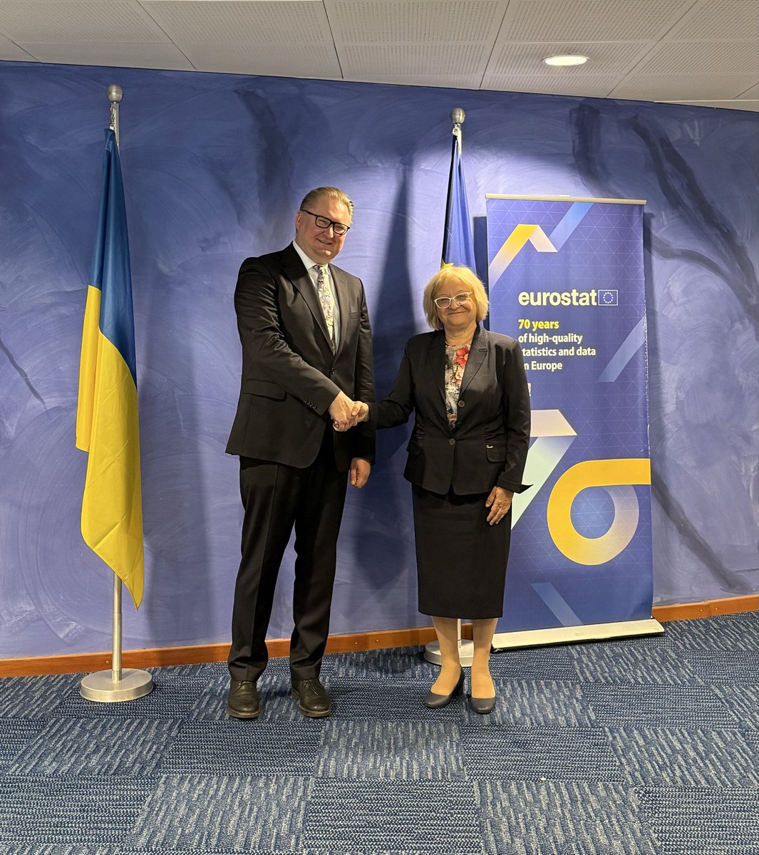 Objective, reliable statistics are the foundation of effective EU policies. Discussed with @marianakotzeva, DG of <a href="/EU_Eurostat/">EU_Eurostat</a>, screening results, adoption of EU methodology, and further alignment of 🇺🇦statistics with 🇪🇺. Despite wartime challenges, 🇺🇦remains committed to