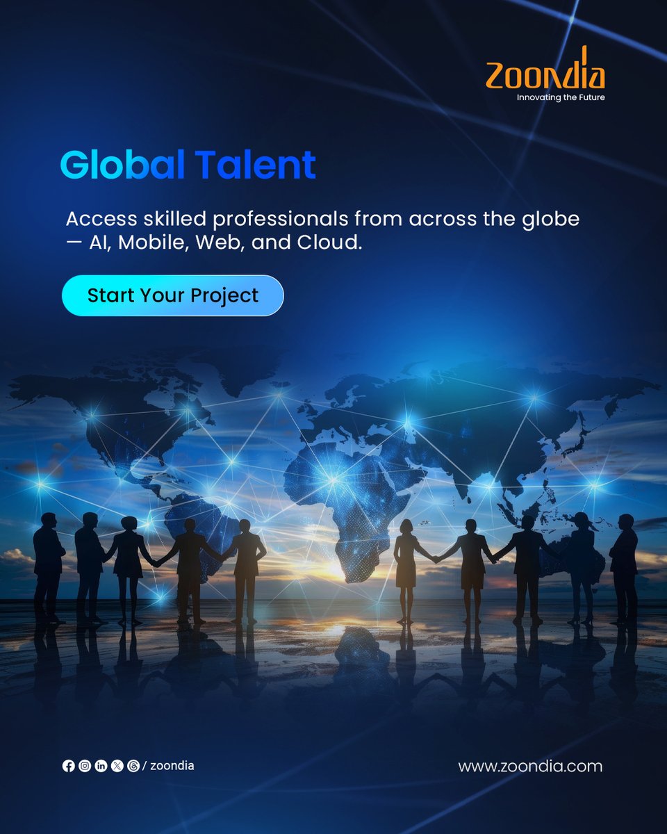 zoondia's tweet image. Empower your business with Zoondia’s global tech talent.
From AI to Mobile, Web, and Cloud, we’ve got the experts to power your next big idea.
🚀 Build your dream team with Zoondia today.
📧 sales@zoondia.com | 🌐 zoondia.com
#Zoondia #HireDevelopers #TechExperts