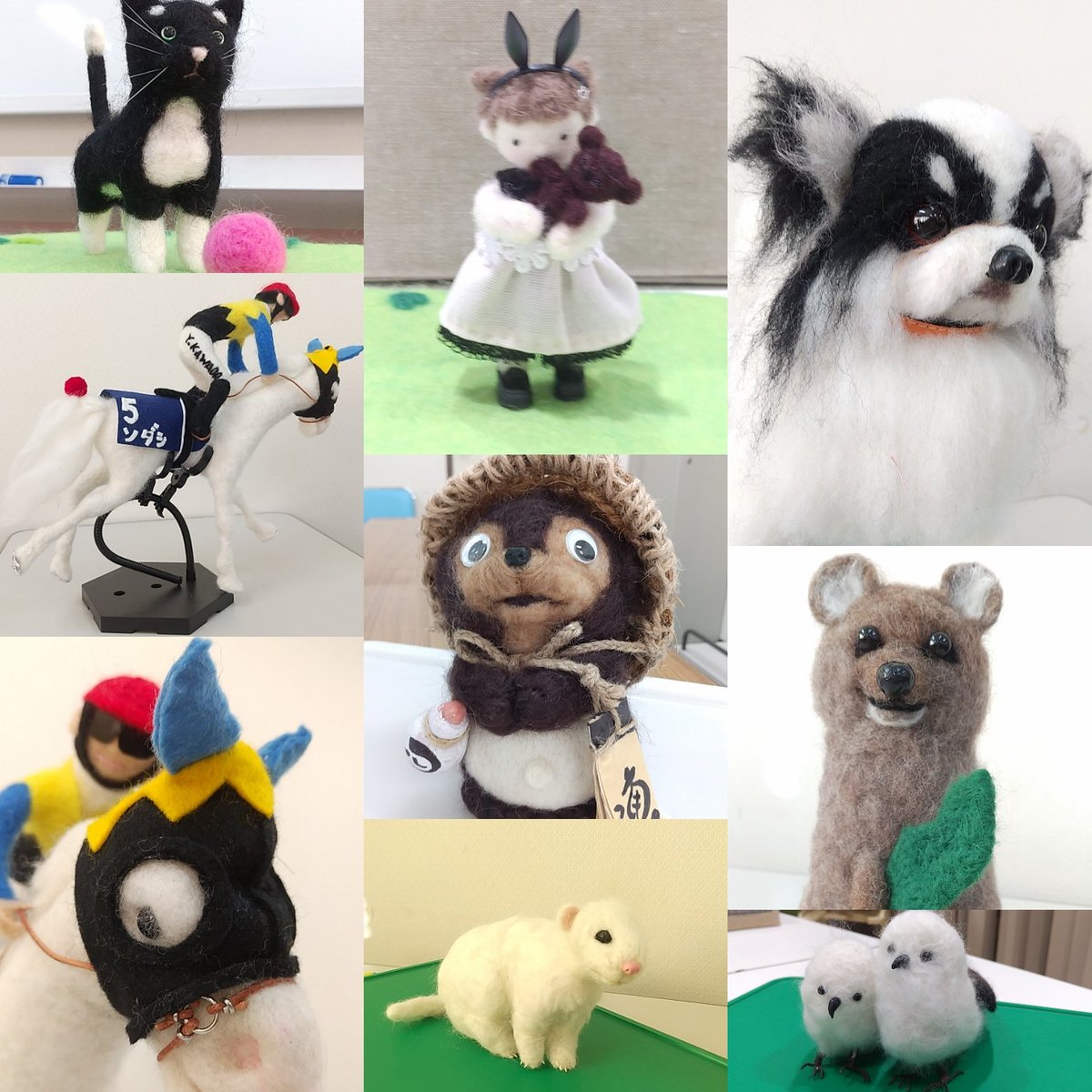 羊毛フェルト ☆。.:＊・にゃんにゃん☆。.:＊・° いいにゃんにゃんの日 #いい猫の日 #羊毛フェルト 😺😸