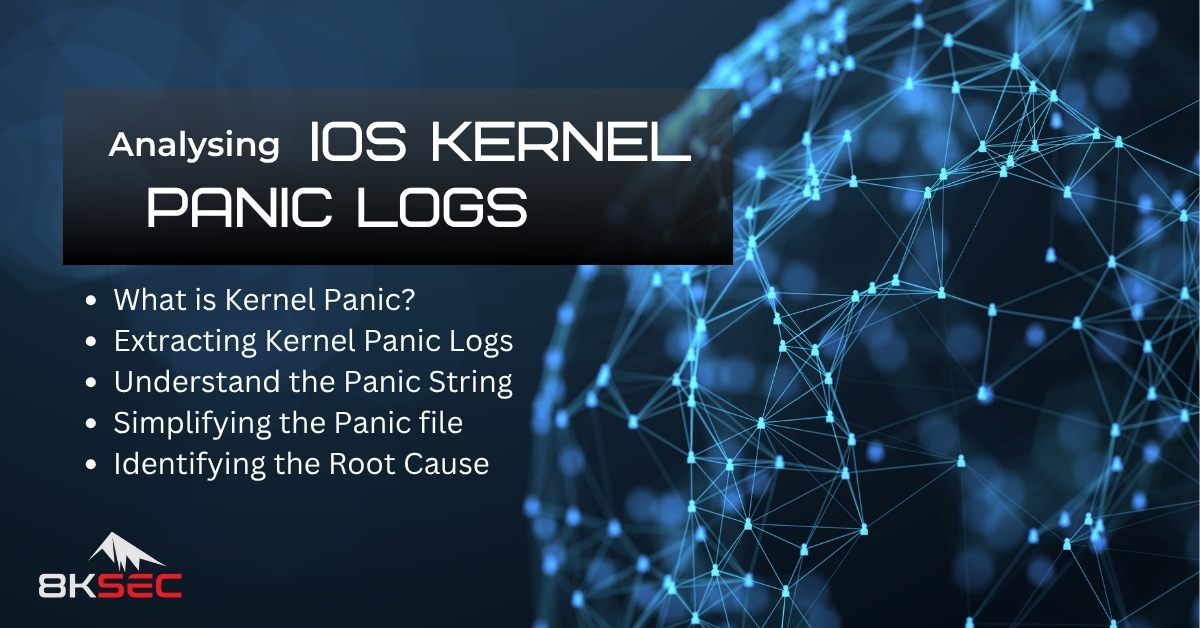 8kSec's tweet image. Learn how to make sense of kernel panics, understand what they are, how to interpret Panic Strings, symbolicate addresses and trace the root cause like a pro.
🔗Full breakdown here: 8ksec.io/analyzing-kern… 
#Cybersecurity #iOS #KernelPanic #Debugging #MobileSecurity