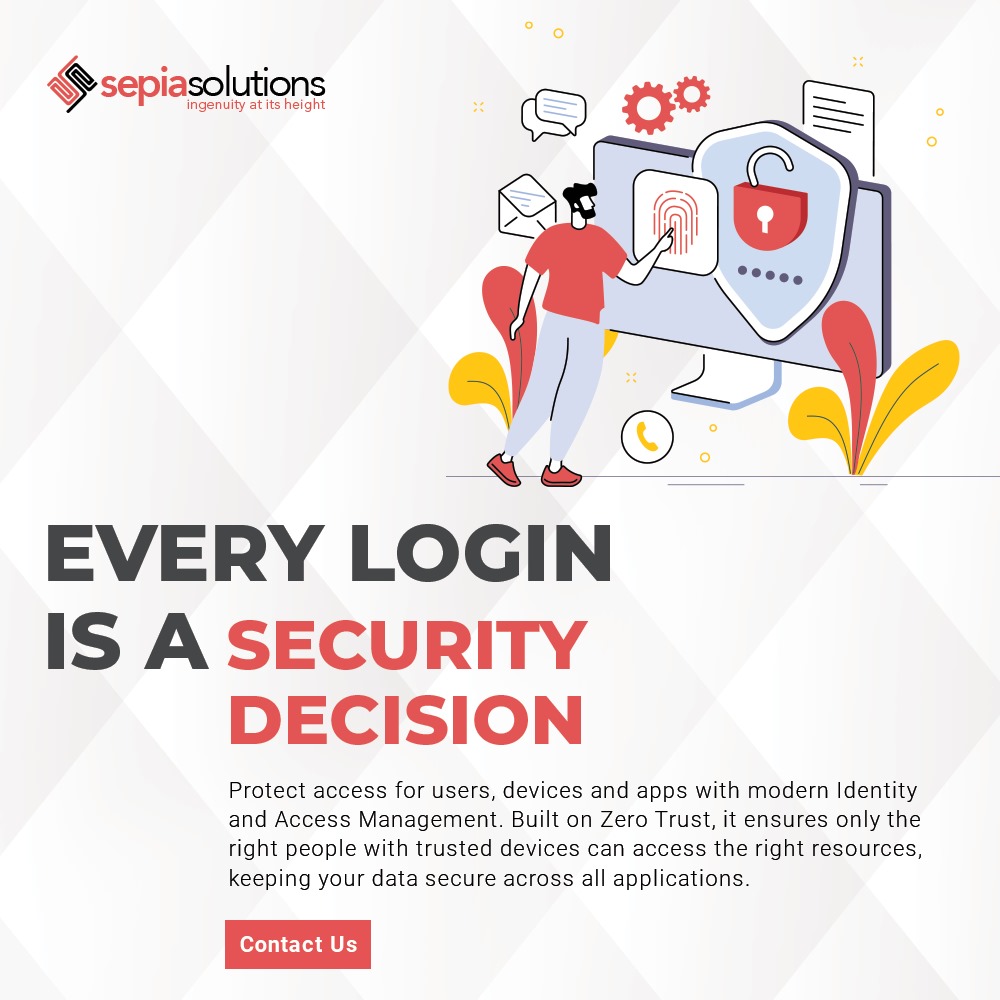 SepiaSolutions's tweet image. Every login is a security decision.
With Zero Trust &amp; Identity Access Management, we ensure only the right people access the right data—securely.
Want to know how? Let’s talk.
#SepiaSolutions #CyberSecurity #ZeroTrust #SecureLogin #DataProtection