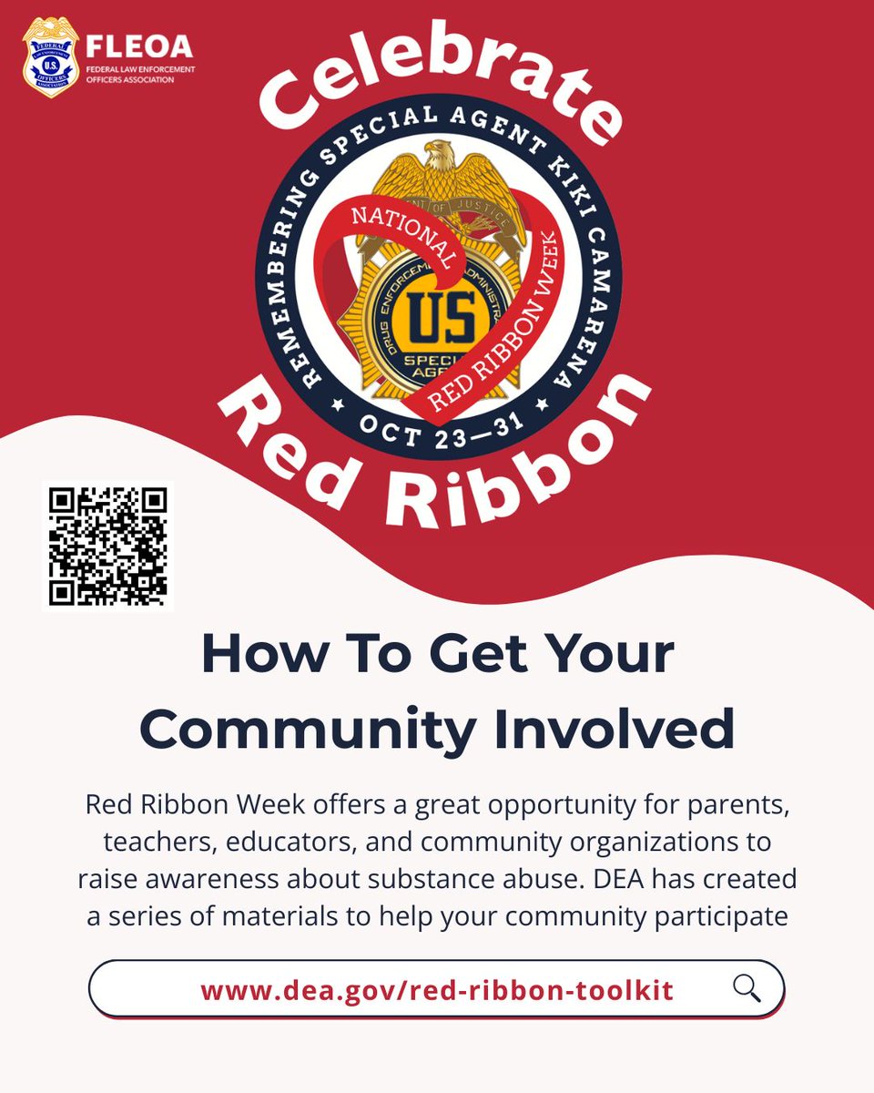 The <a href="/DEAHQ/">DEA HQ</a>  has some great resources available for parents, teachers, and organizations to help raise awareness for substance abuse, such as 20 ways to promote Red Ribbon Week in your community. 

Check out these resources online below:
dea.gov/red-ribbon/red…