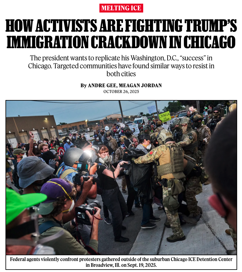 ICE is terrorizing communities across Chicago. 

Activists are using hotlines and rapid response teams to help residents navigate Trump’s immigration crackdown.

Story: rollingstone.com/politics/polit…