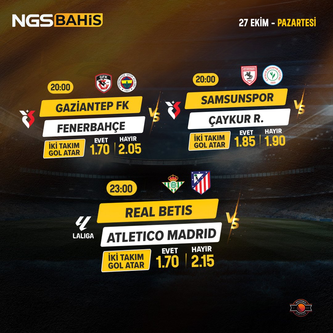 Fenerbahçe, Trendyol Süper Lig'in 10. haftasında Gaziantep FK ile deplasmanda karşı karşıya gelecek.
👉 t2m.io/NGTW

🎁 %100 Hoş Geldin Bonusu
🎁 %50 Spor Yatırım Bonusu
♻️ %5 Reload Bonusu

#Guncel