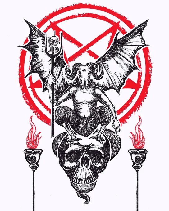 Devil - pen and ink (2019).