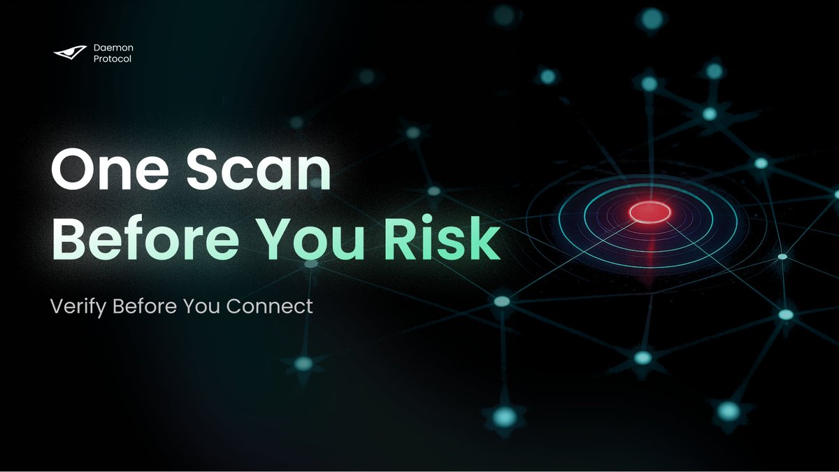DaemonProtocol's tweet image. Fake dApps use real connections to drain assets in seconds.
Check the origin. Trust the math.
