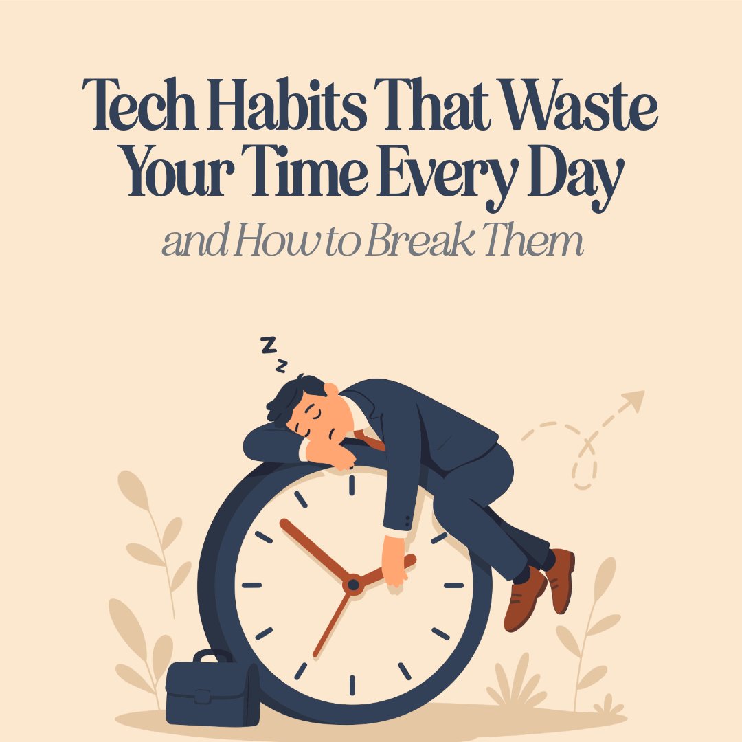 ProviTweet's tweet image. Tech Habits That Waste productivity are more common than most businesses realize. Whether it’s using outdated processes, ignoring security basics, or sticking to “the way we’ve always done it,” these habits silently drain efficiency.
provinet.com/2025/09/19/tec… 
#ProviNET