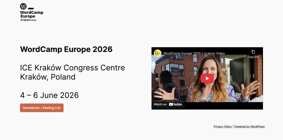 I just found out that the next WordCamp will take place in Kraków, where I currently live. I’m quite an introverted person, but this feels like the perfect sign to attend one for the first time.