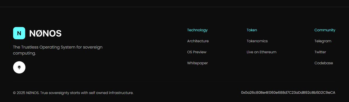 Anything00x's tweet photo. Exposing @x402__x402 on bsc, they copy pasted @nonossystems.  

https://t.co/xNcvZVxUgO click on the header logo -> redicts to nonos home page (https://t.co/E9B3cffYu3).  

Click to team then go to the footer -> you can see nonos footer. https://t.co/lbbMGofUpS