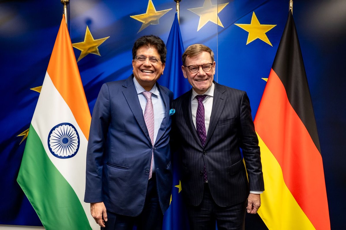 Began my visit to Brussels with a meeting with Mr. Johann Wadephul, Federal Minister for Foreign Affairs, Germany, <a href="/AussenMinDE/">Johann Wadephul</a>.

Our discussions spanned key areas of mutual interest and growth, reaffirming the robust India-Germany strategic partnership and our shared commitment