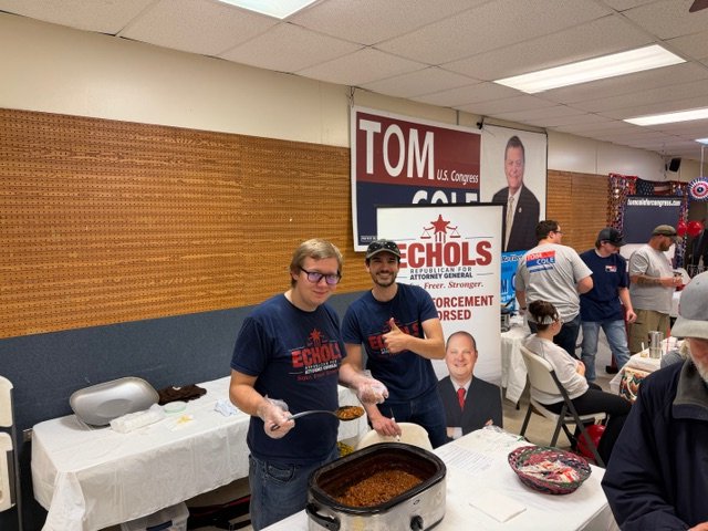 Thank you to the Stephens County GOP for hosting an incredible chili cookoff in Duncan this weekend.

This was a great community event filled with good food and wonderful people. Team Echols had a lot of fun!!