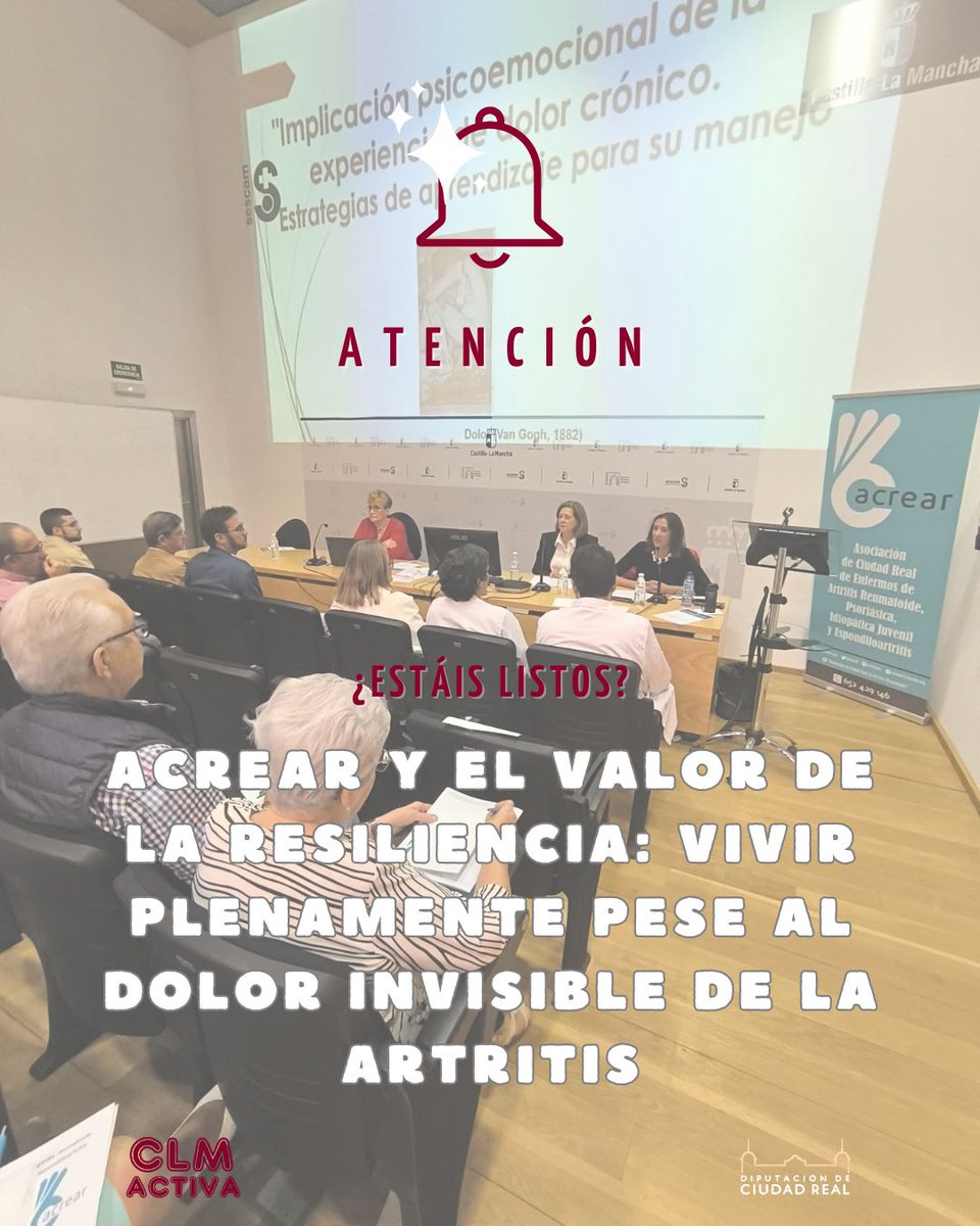 Sufrir artritis no es solo tener dolor.
Es convivir con una enfermedad invisible que se vive en silencio.
Lee la noticia completa en este enlace:
castillalamanchaactiva.es/noticia/acrear…

#ACREAR #ArtritisInvisible #Resiliencia
