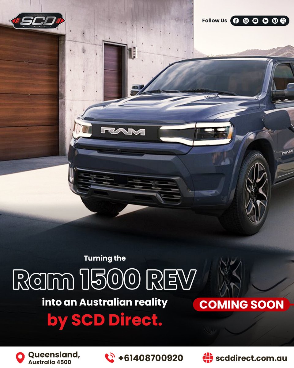 scddirect's tweet image. Get ready, Australia! The iconic Ram 1500 REV is coming soon—RHD converted, ADR compliant, and powered by SCD Direct

#Ram1500REV #RamTrucksAustralia #SCDDirect #RHDconversion #rhdcars #rhdspecialists #rhdperformance #americantrucksinaustralia #uscarsaustralia #carimportaustralia