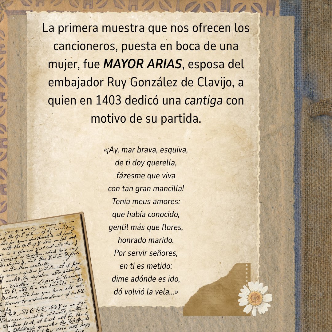 FuriasAs's tweet image. 📜 As mulleres fomos borradas da historia, incluida a literatura, pois só os homes tiveron voz e visibilidade. 

Por iso hoxe vos traemos algunha das poetisas femininas olvidadas da poesía cortesana do Século XV 💜.