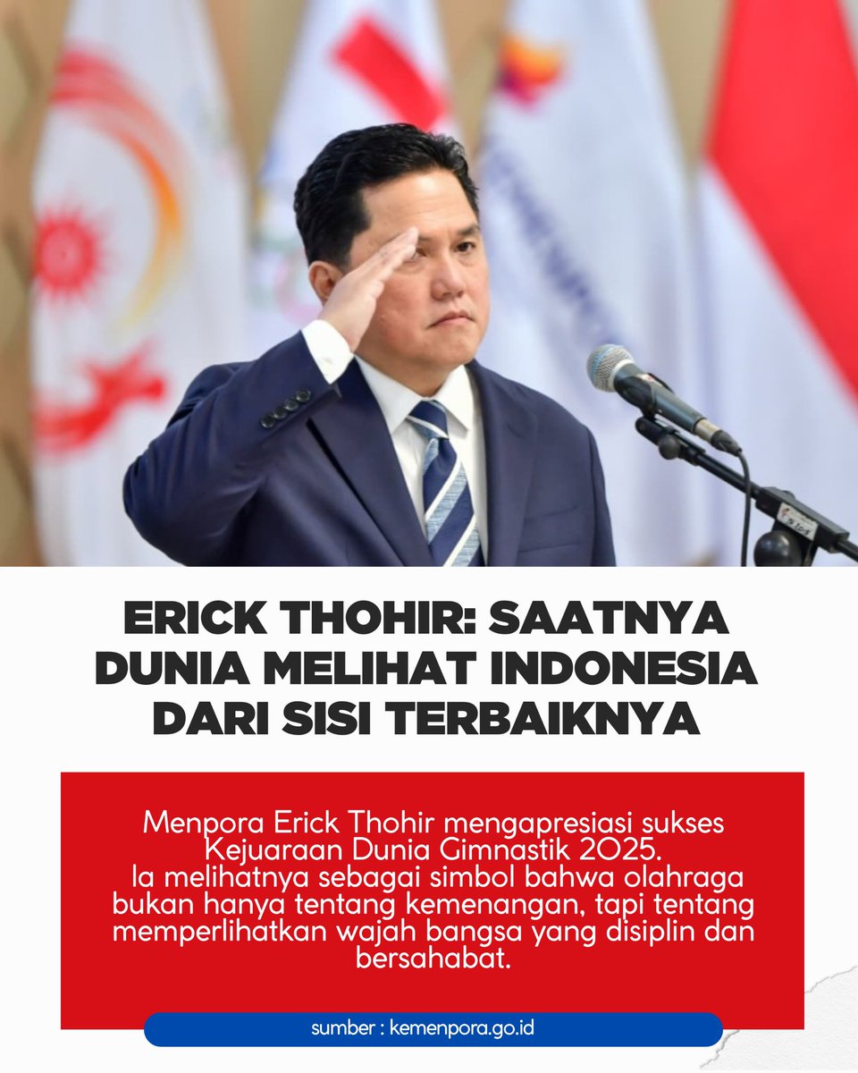 Erick Thohir sebut waktunya dunia melihat sisi terbaik Indonesia #berita #atlet #kemenpora #menporafu #erickthohir